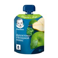Пюре фруктово-овощной микс 1 Gerber/Гербер 90г