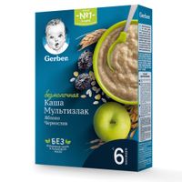 Каша мультизлаковая безмолочная яблоко-чернослив Gerber/Гербер 180г