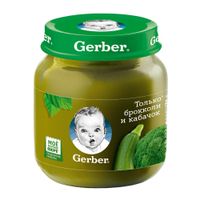 Пюре брокколи и кабачок Gerber/Гербер 130г