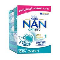 Смесь сухая молочная Nan/Нан 1 Optiprо 2х525г