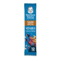 Батончик фруктово-злаковый черника и черная смородина Gerber/Гербер 25г