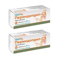 2Х Периндоприл-СЗ таблетки 4мг 60шт 2Х Периндоприл-СЗ таблетки 4мг 60шт