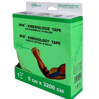 Тейп кинезиологический на хлопковой основе в рулоне зеленый SFM-Plaster 5см х 3200см миниатюра фото №5