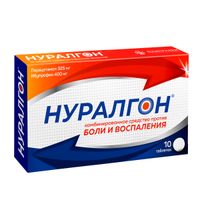 Нуралгон таблетки п/о плен. 400мг+325мг 10шт миниатюра фото №3