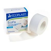 Пластырь фиксирующий тканый ЭкоФикс Ecoplast/Экопласт 2,5см х 5м миниатюра фото №2