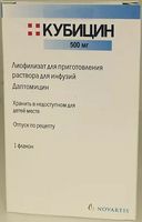 Кубицин лиоф. пригот. р-ра д/инф. 500мг фл. 10мл
