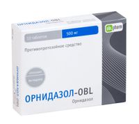 Орнидазол-OBL таблетки п/о плен. 500мг 10шт