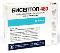 Бисептол 480 концентрат для приг. раствора для инфузий амп. (80 мг+16 мг)/мл 5мл 10шт