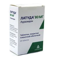 Латуда таблетки п/о плён. 80мг 28шт миниатюра фото №2