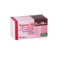 Лориста НД таблетки п/о плен. 100мг+25мг 60шт Лориста НД таблетки п/о плен. 100мг+25мг 60шт