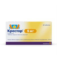 Крестор таблетки п/о плен. 5мг 28шт