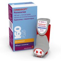 Симбикорт Рапихалер аэрозоль для ингаляций дозированный 160мкг+4,5мкг/доза 120доз миниатюра фото №2