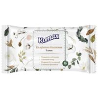 Салфетки влажные с ароматом хлопка Romax/Ромакс 15шт