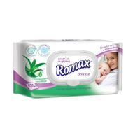 Салфетки влажные с экстрактом алоэ детские Romax/Ромакс 100шт