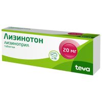 Лизинотон таблетки 20мг 28шт Лизинотон таблетки 20мг 28шт