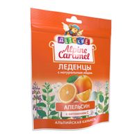 Альпийская карамель с медом и витамином С апельсин детские Alpine Caramel леденцы пак. 75г миниатюра фото №3