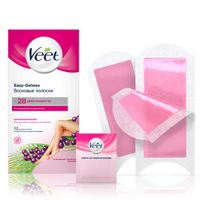 Полоски восковые для депиляции для нормальной кожи Veet/Вит 12шт