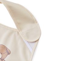 Нагрудник на липучке мишки молочный Happy Baby/Хэппи Беби миниатюра фото №2