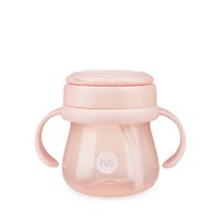 Поильник с трубочкой и ручками розовый Happy Baby/Хэппи Беби 250мл миниатюра фото №3