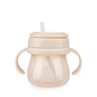 Поильник с трубочкой и ручками молочный Happy Baby/Хэппи Беби 250мл