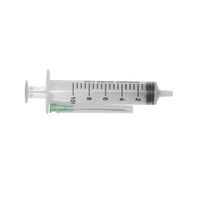 Шприц инъекционный 3-х компонентный стерильный с иглой 21G Клинса 0,8х38мм 10мл 5шт миниатюра фото №3
