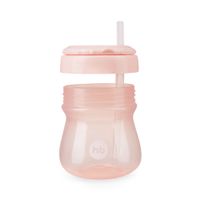 Поильник с трубочкой и ручками розовый Happy Baby/Хэппи Беби 250мл миниатюра фото №4