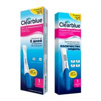 1X Устройство для определения срока беременности цифровое ClearBlue/КлиаБлу + 1X Тест для определения беременности Plus ClearBlue/КлиаБлу 1X Устройство для определения срока беременности цифровое ClearBlue/КлиаБлу + 1X Тест для определения беременности Plus ClearBlue/КлиаБлу