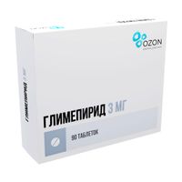 Глимепирид таблетки 3мг 90шт