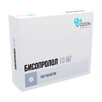 Бисопролол таблетки п/о плен. 10мг 100шт