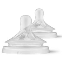 Соска силиконовая для густых жидкостей с 6 мес. Natural Response Philips Avent 2шт (SCY966/02) миниатюра фото №3
