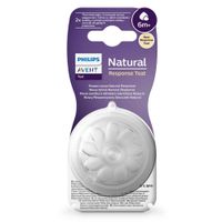 Соска силиконовая для густых жидкостей с 6 мес. Natural Response Philips Avent 2шт (SCY966/02) миниатюра фото №2