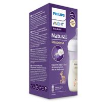 Бутылочка из полипропилена с силиконовой соской средний поток 1 мес. Natural Response Philips Avent 260мл (SCY903/66) миниатюра фото №6
