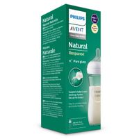 Бутылочка из стекла с силиконовой соской средний поток с 1 мес. Anti-colic Natural Response Philips Avent 240мл (SCY933/01) миниатюра фото №2