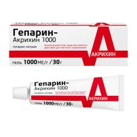 Гепарин-Акрихин 1000 гель для наружного применения 1000МЕ/г 30г 