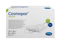 Повязка стерильная пластырного типа с контактным слоем Cosmopor Silicone/Космопор Силикон 15х8см 10шт