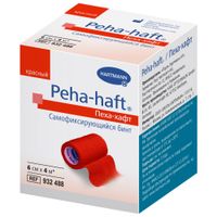 Бинт самофиксирующийся красный Peha-haft/Пеха-хафт 6см х 4м