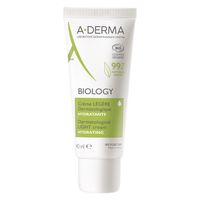 Крем для хрупкой кожи лица и шеи увлажняющий легкий Biology A-derma/А-дерма туба 40мл