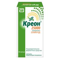 Креон 25000 капсулы кишечнорастворимые 25000ЕД 50шт