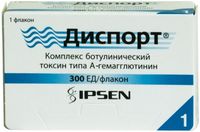 Диспорт лиофилизат для приг. раствора для инъекций 300ЕД