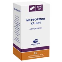 Метформин Канон таблетки п/о плен. банка 1000мг 90шт