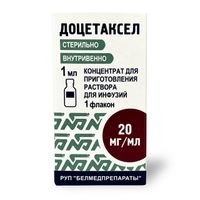 Доцетаксел концентрат для приг. раствора для инфузий 20мг/мл 1мл