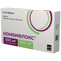 Комбифлокс таблетки п/о плен. 500мг+200мг 20шт миниатюра фото №2