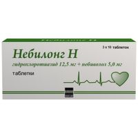 Небилонг н таблетки 12,5мг+5мг 30шт