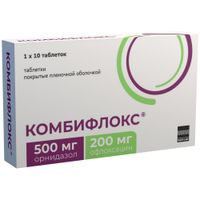 Комбифлокс таблетки п/о плен. 500мг+200мг 10шт миниатюра фото №3