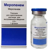 Меропенем порошок для приг. раствора для в/в введ. 500мг 