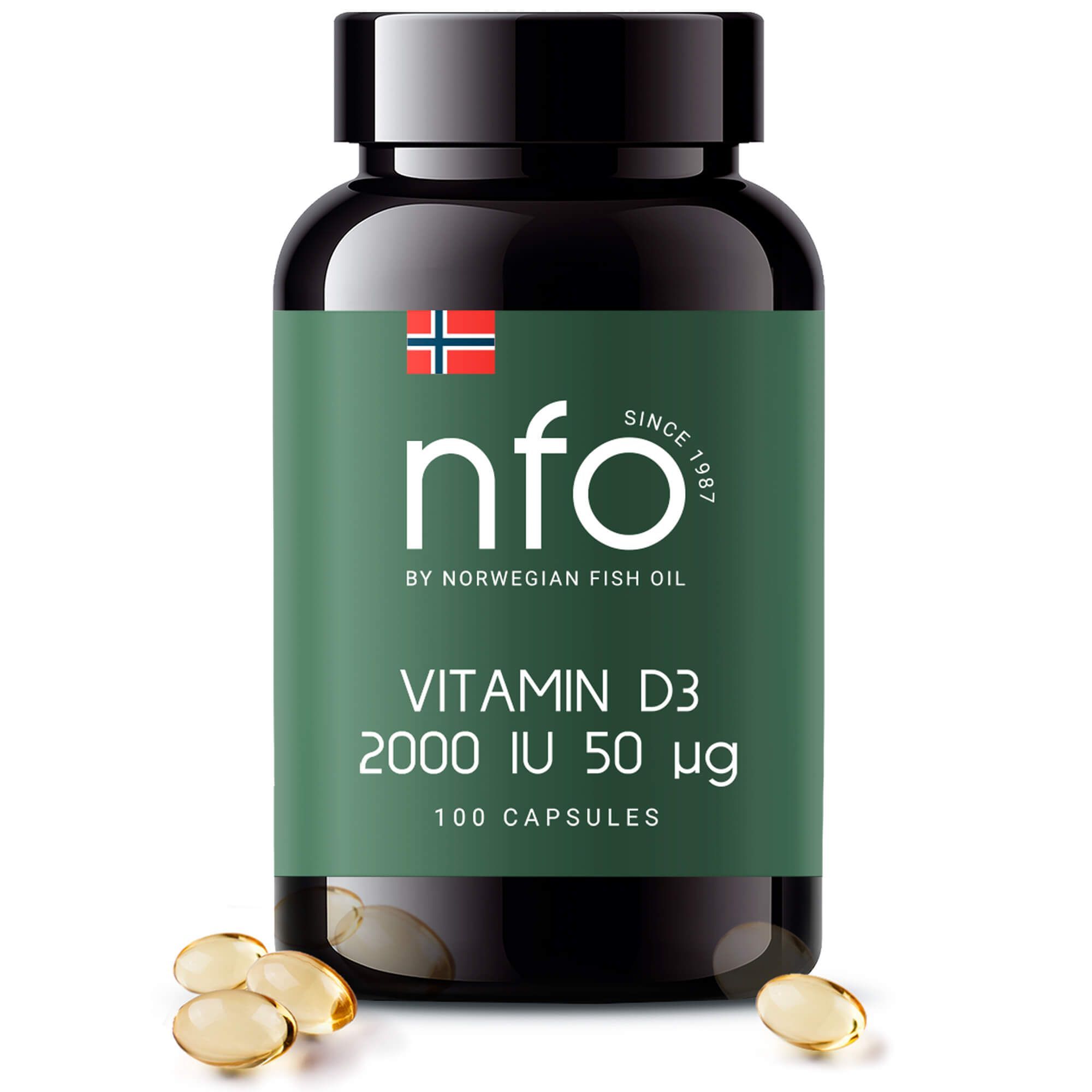 Изображение товара Витамин Д3 NFO/Норвегиан фиш оил капсулы 2000МЕ 250мг 100шт