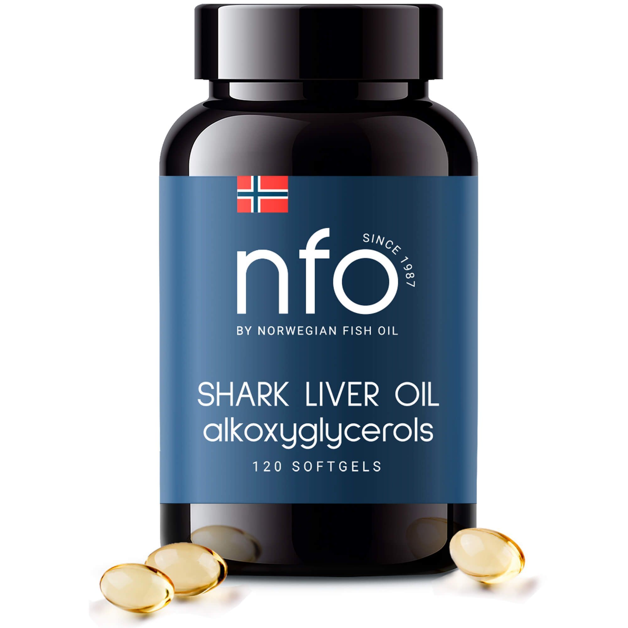 Изображение товара Жир печени акулы NFO/Норвегиан фиш оил капсулы 750мг 120шт