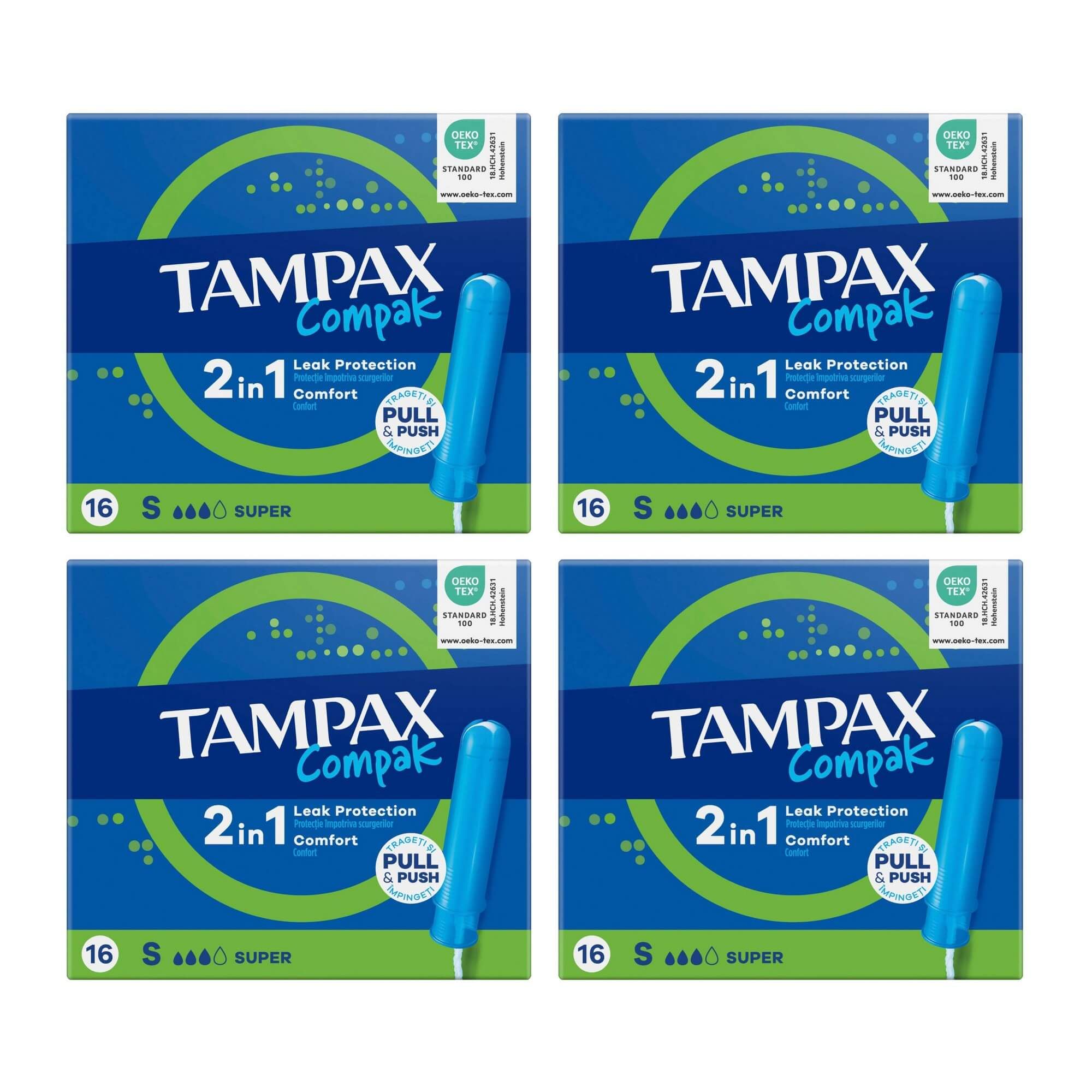 Изображение товара Тампоны с аппликатором TAMPAX Compak Super, 16 шт. — надежная защита и комфорт
