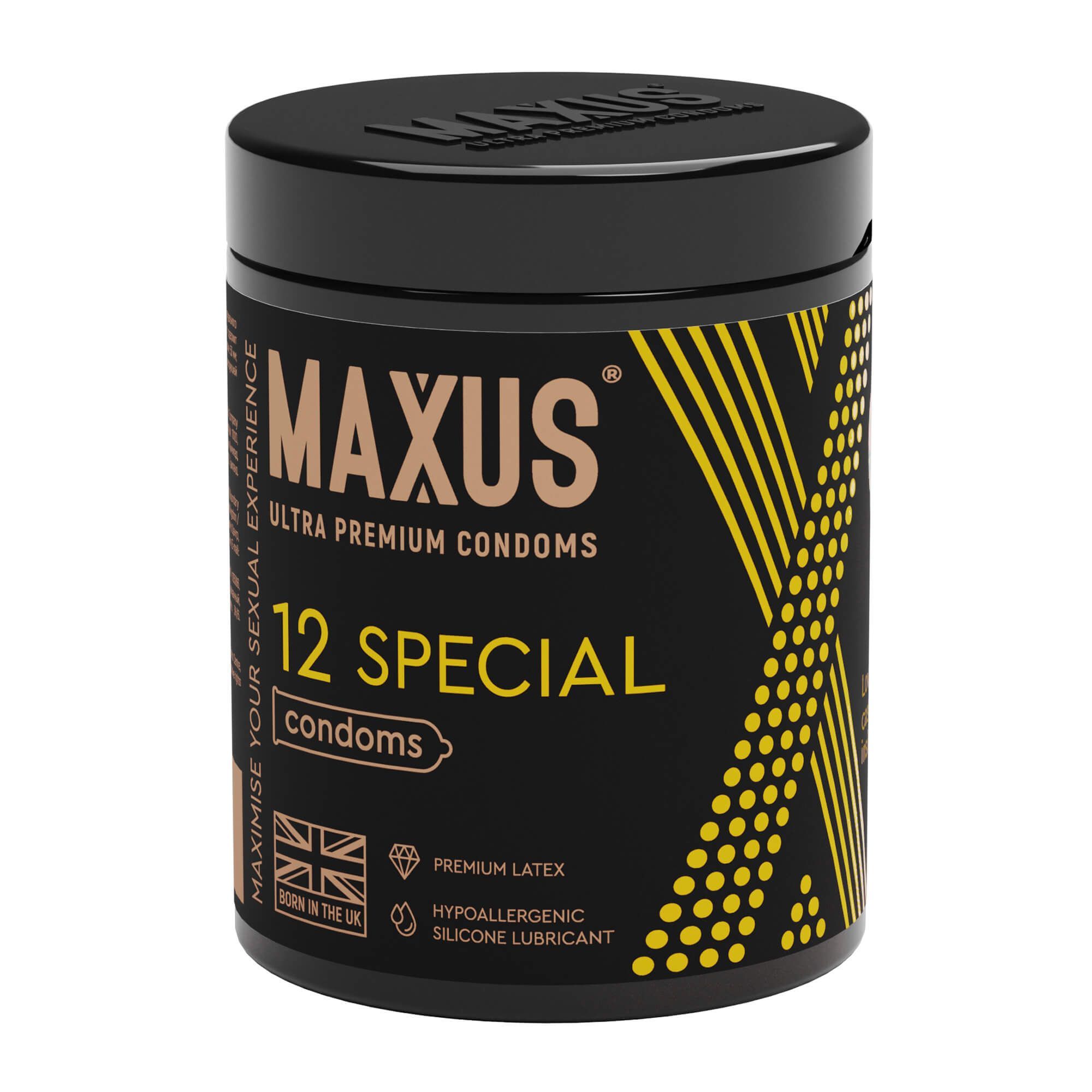 Изображение товара Тасмерированные ребристые презервативы Special Maxus 12 шт для повышенной чувствительности