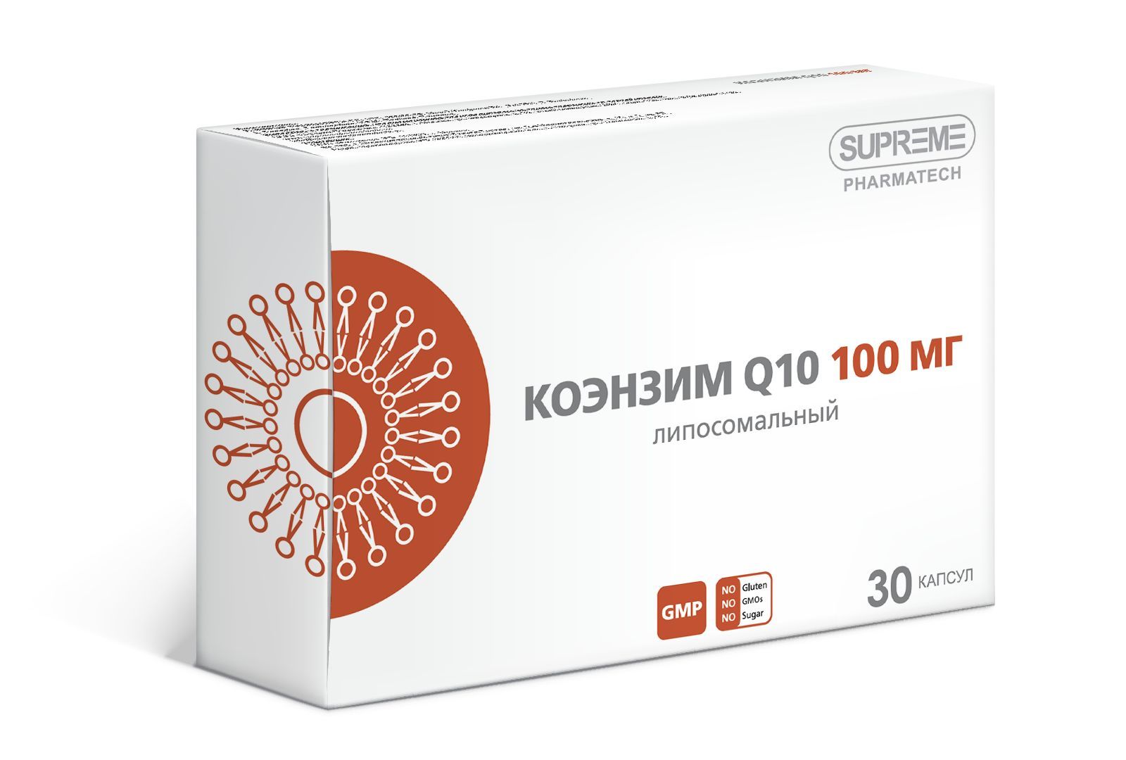 Изображение товара Коэнзим Q10 липосомальный Supreme Pharmatech капсулы 548мг 30шт